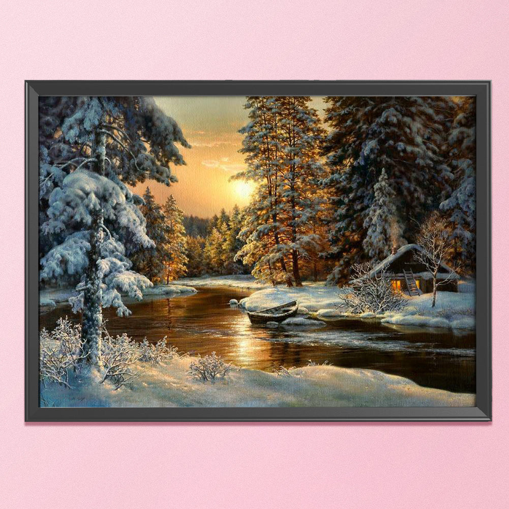 Landscape - 14CT Stamped Cross Stitch 50*40CM