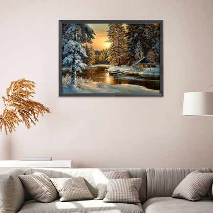 Landscape - 14CT Stamped Cross Stitch 50*40CM