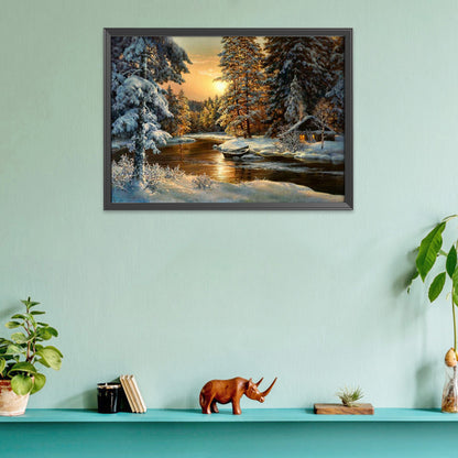 Landscape - 14CT Stamped Cross Stitch 50*40CM