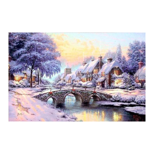 Landscape - 14CT Stamped Cross Stitch 50*40CM
