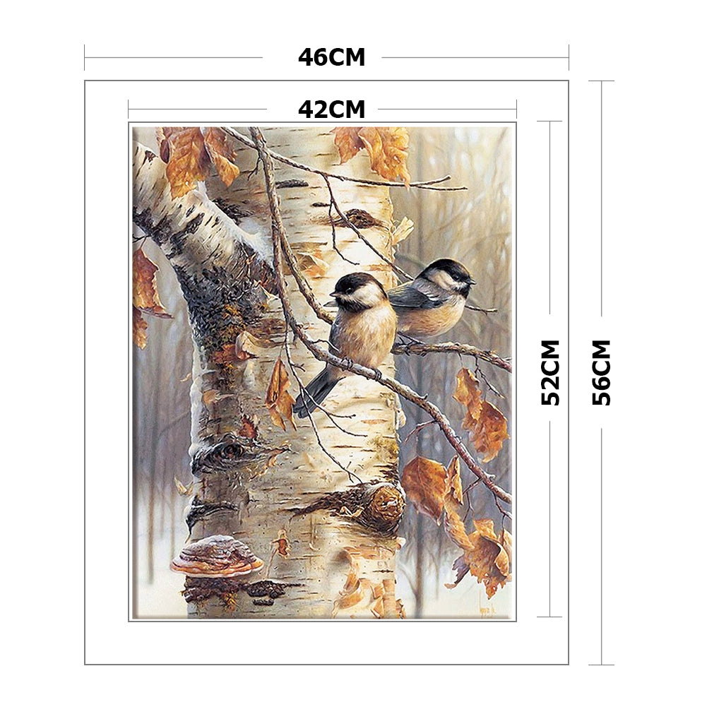 Tree Bird - 14CT Stamped Cross Stitch 40*50CM