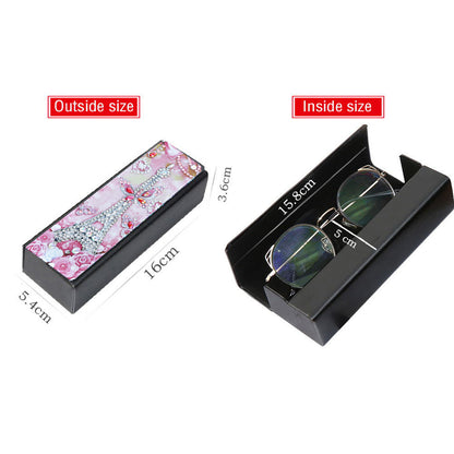 DIY Leather Diamond Painting Glasses Storage Case Flower Animal Mosaic Kit