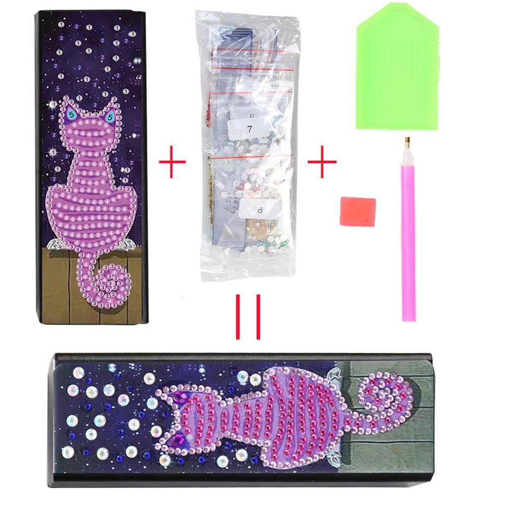 DIY Leather Diamond Painting Glasses Storage Case Flower Animal Mosaic Kit