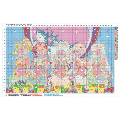 Cartoon- 11CT Stamped Cross Stitch 96x61CM