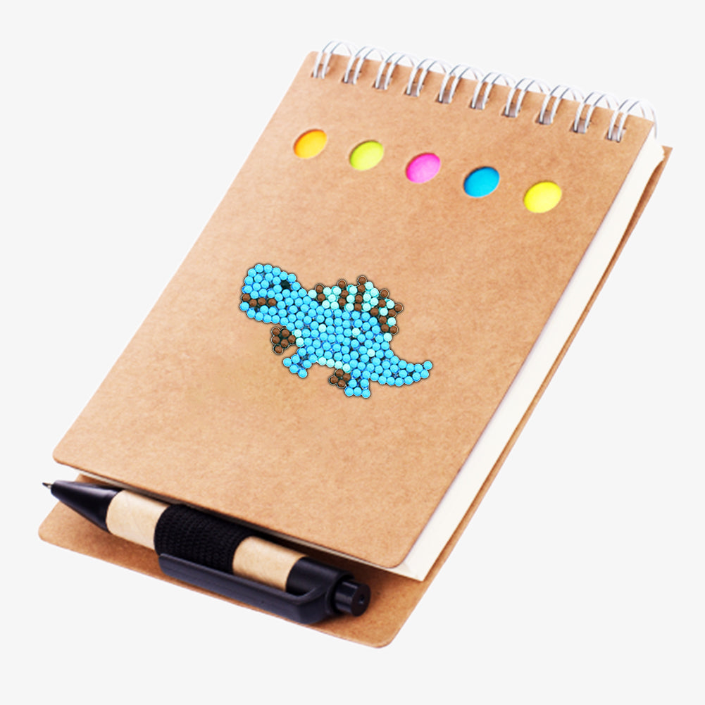 6pcs Dinosaur World Round Sticker Diamond Painting DIY Phone Decor Paster