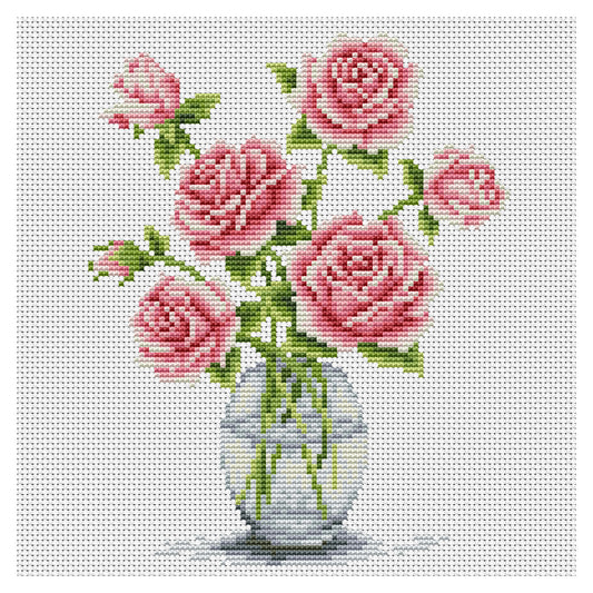 Flowers - 11CT Stamped Cross Stitch 30*30CM