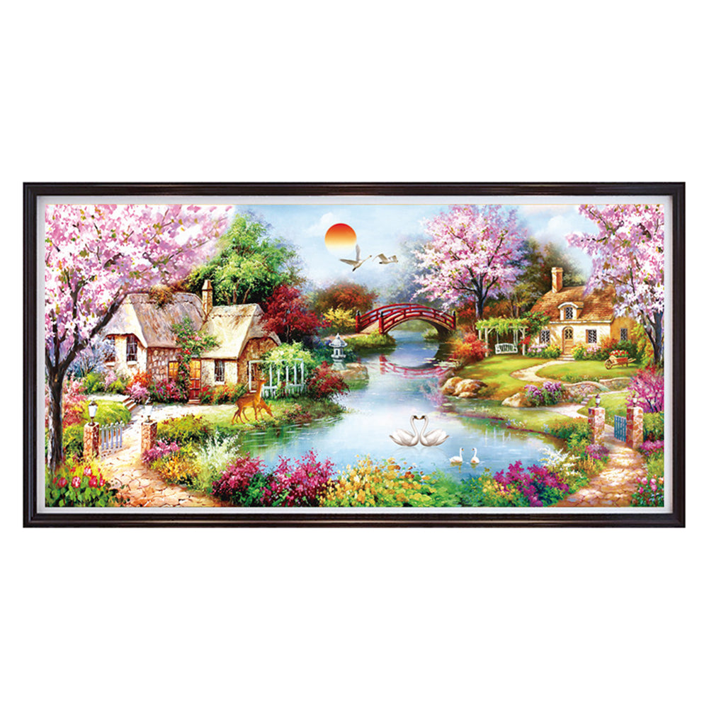 Garden - 11CT Stamped Cross Stitch 153*80CM