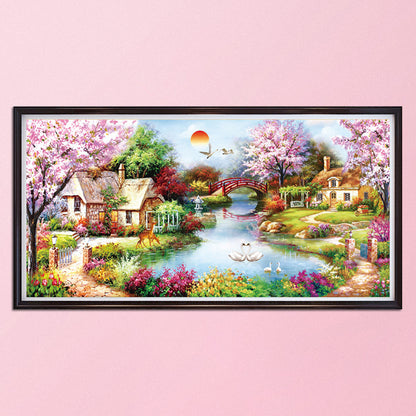 Garden - 11CT Stamped Cross Stitch 153*80CM