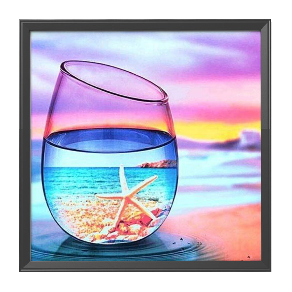 Beach Glass - 11CT Stamped Cross Stitch 40*40CM