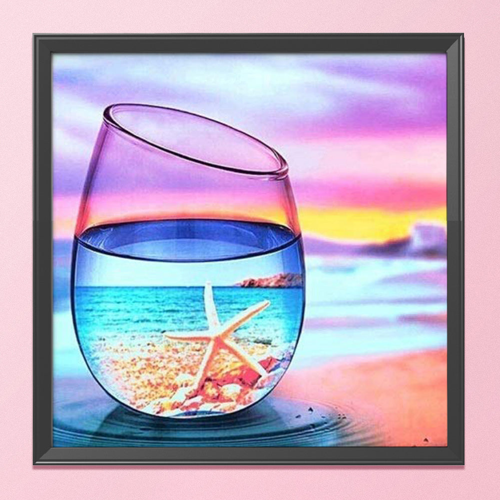 Beach Glass - 11CT Stamped Cross Stitch 40*40CM