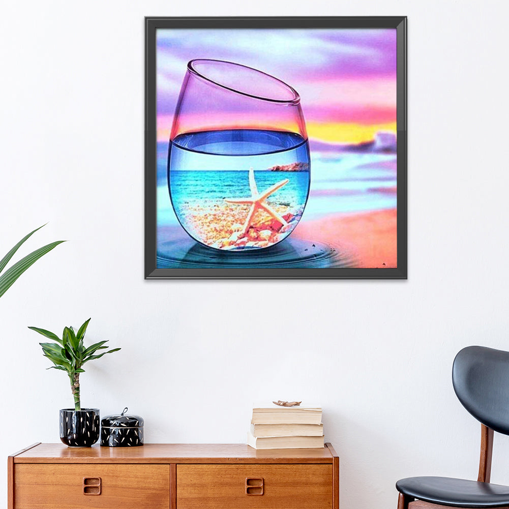 Beach Glass - 11CT Stamped Cross Stitch 40*40CM