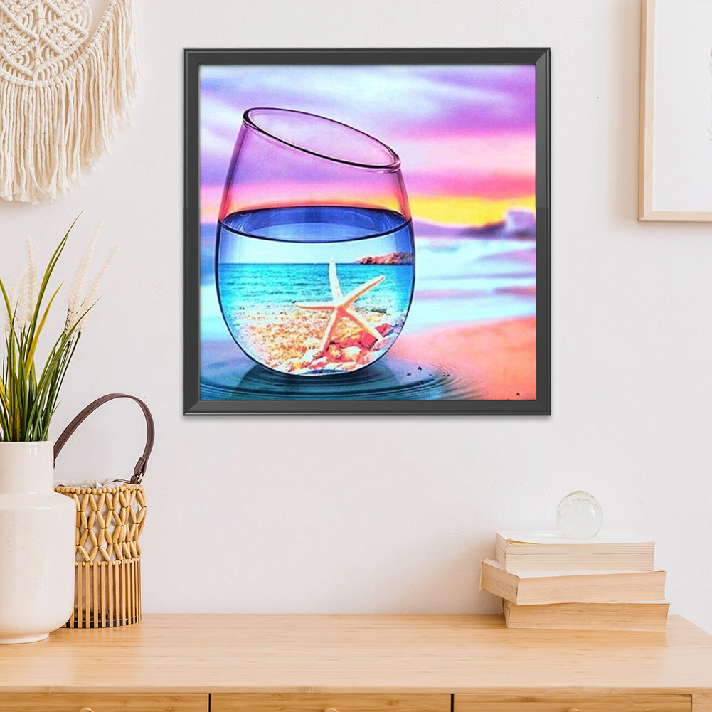 Beach Glass - 11CT Stamped Cross Stitch 40*40CM