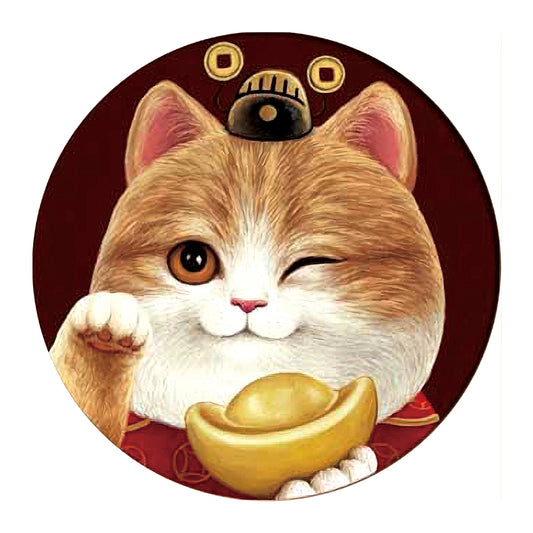 Fortune Cat - 11CT Stamped Cross Stitch 50*50CM