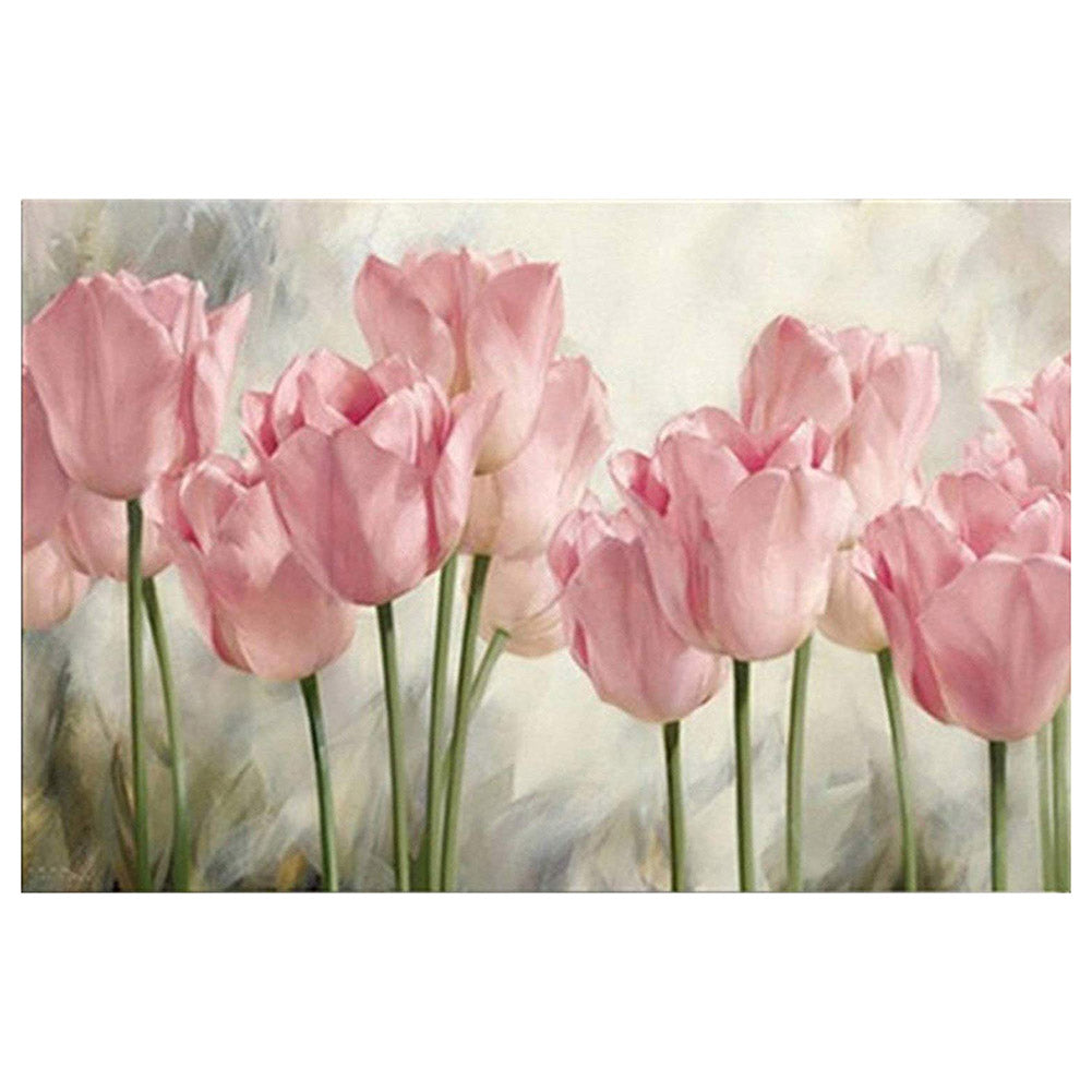 Pink Tulip - 11CT Stamped Cross Stitch 35*50CM