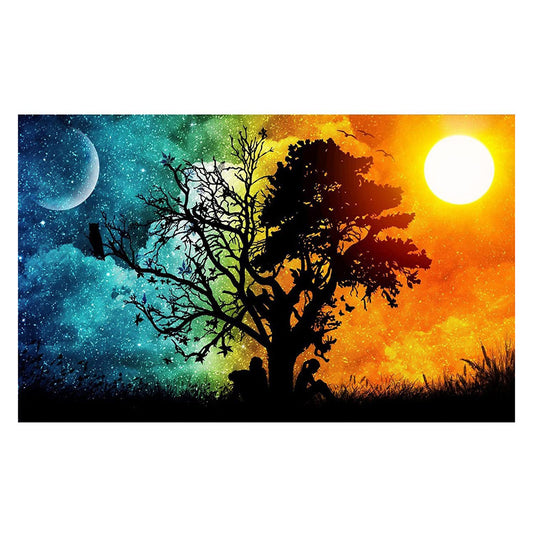 Sunset Tree - 11CT Stamped Cross Stitch 35*50CM