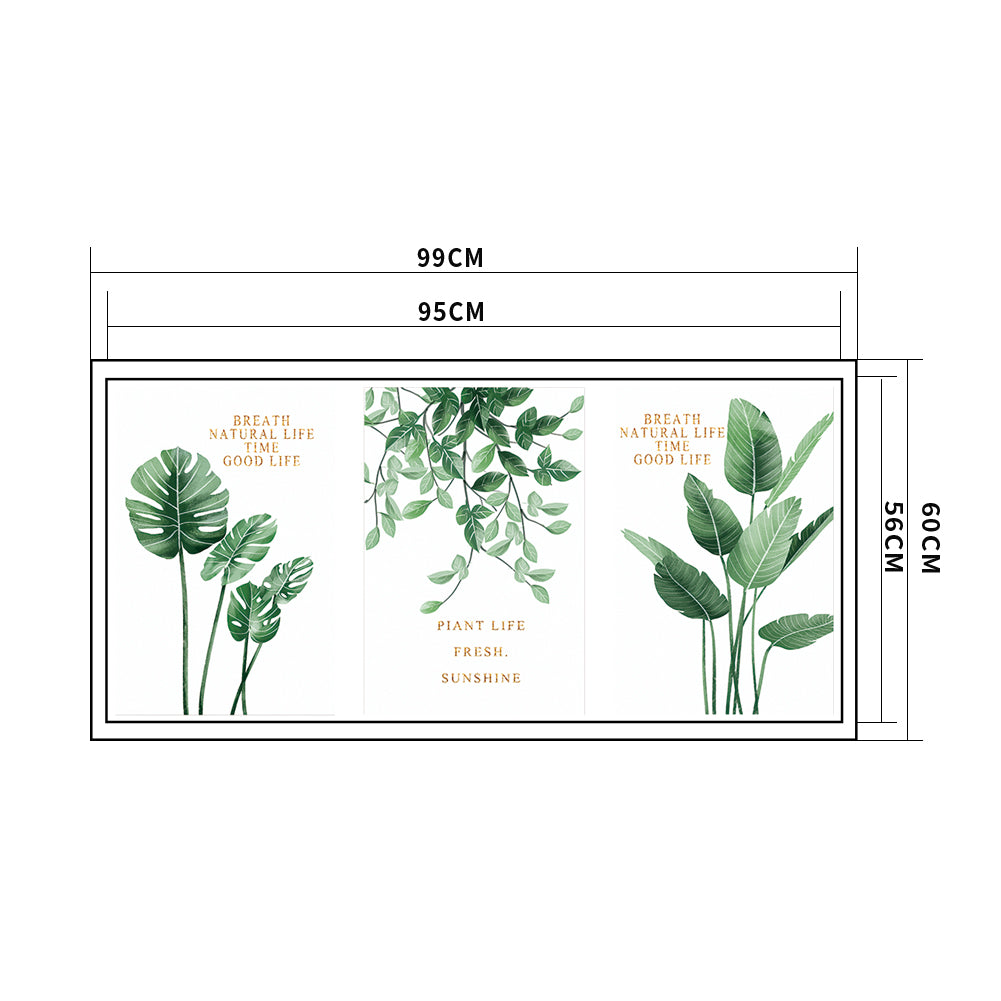 Green Leaves - 11CT Stamped Cross Stitch 99*60CM