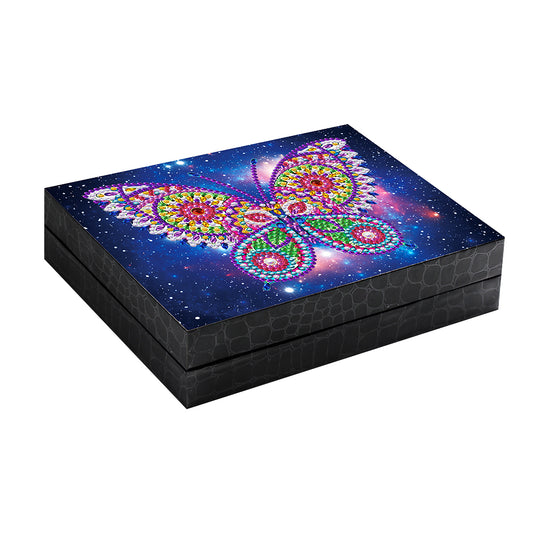 Starry Sky Butterfly Jewelry Box Special-Shaped Diamond Painting Container