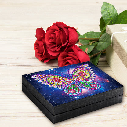 Starry Sky Butterfly Jewelry Box Special-Shaped Diamond Painting Container