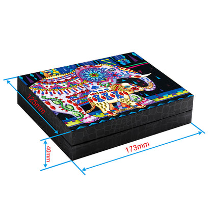 Resin Elephant Jewelry Box Special-Shaped Diamond Painting Case Container