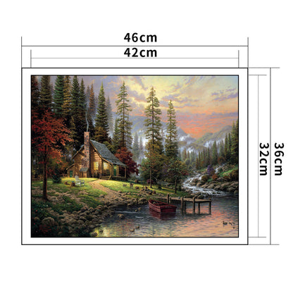 Landscape - 11CT Stamped Cross Stitch 36*46CM