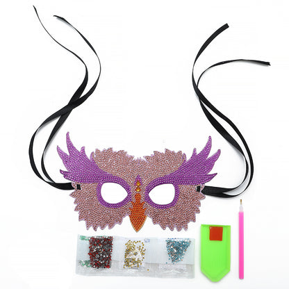 Special Shaped Rhinestone DIY Diamond Painting Owl Masquerade Party Mask