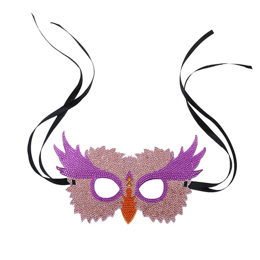 Special Shaped Rhinestone DIY Diamond Painting Owl Masquerade Party Mask