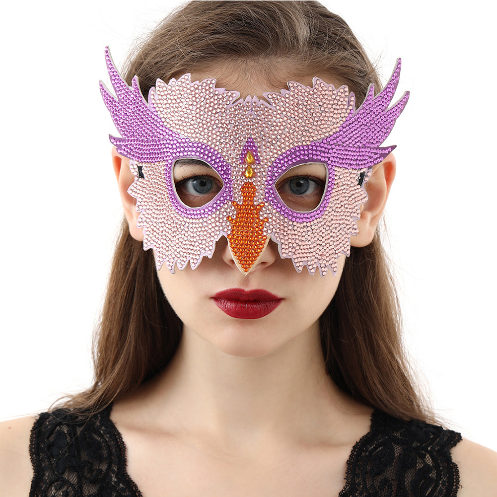 Special Shaped Rhinestone DIY Diamond Painting Owl Masquerade Party Mask