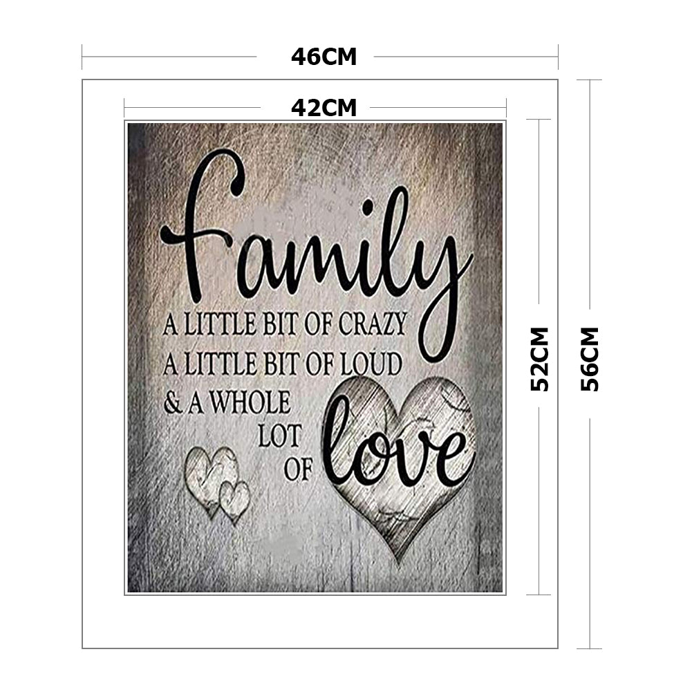 Family Letters - 11CT Stamped Cross Stitch 46*56CM