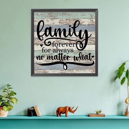 Family Letters - 11CT Stamped Cross Stitch 36*36CM