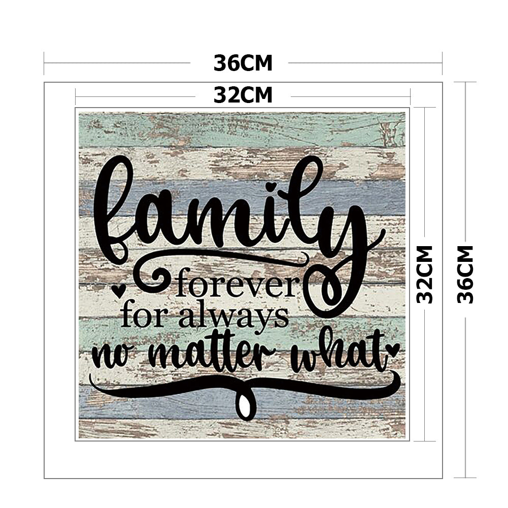 Family Letters - 11CT Stamped Cross Stitch 36*36CM