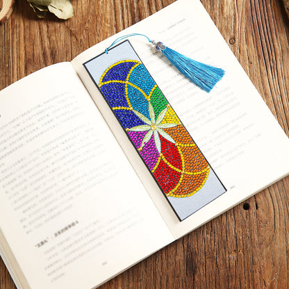 Diamond Painting Bookmark DIY Rhinestone Diamond Leather Tassel Book Marks