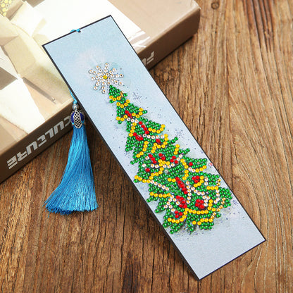 Diamond Painting Bookmark DIY Rhinestone Diamond Leather Tassel Book Marks