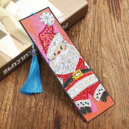 Diamond Painting Bookmark DIY Rhinestone Diamond Leather Tassel Book Marks