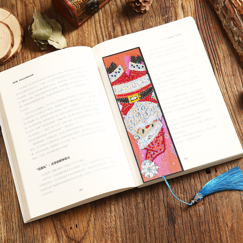 Diamond Painting Bookmark DIY Rhinestone Diamond Leather Tassel Book Marks