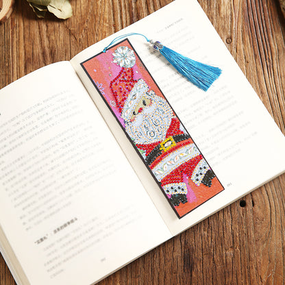 Diamond Painting Bookmark DIY Rhinestone Diamond Leather Tassel Book Marks