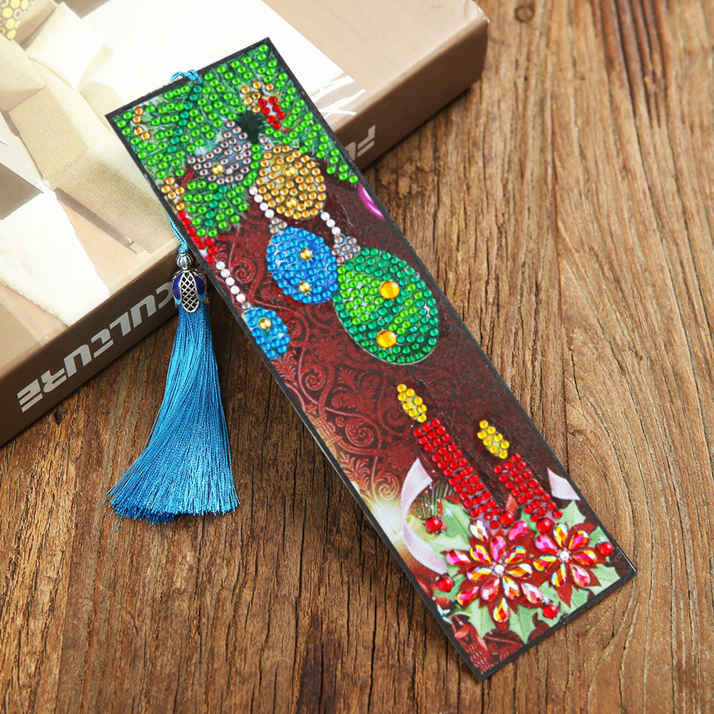 Diamond Painting Bookmark DIY Rhinestone Diamond Leather Tassel Book Marks