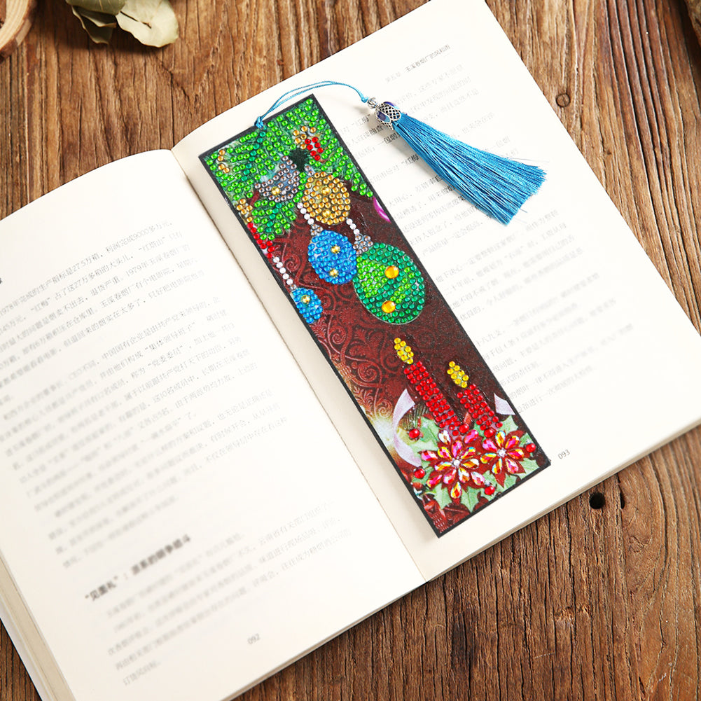 Diamond Painting Bookmark DIY Rhinestone Diamond Leather Tassel Book Marks