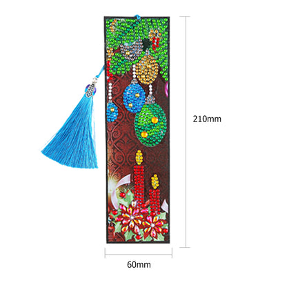 Diamond Painting Bookmark DIY Rhinestone Diamond Leather Tassel Book Marks