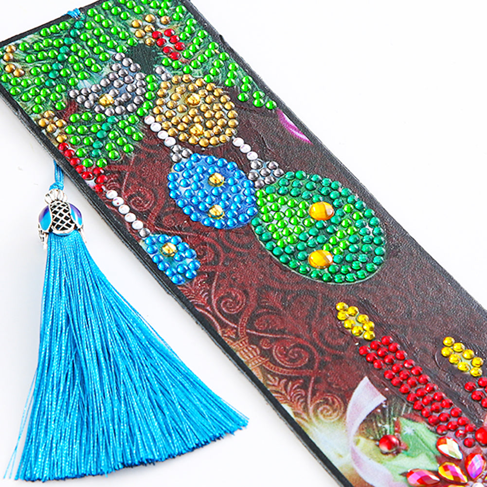 Diamond Painting Bookmark DIY Rhinestone Diamond Leather Tassel Book Marks