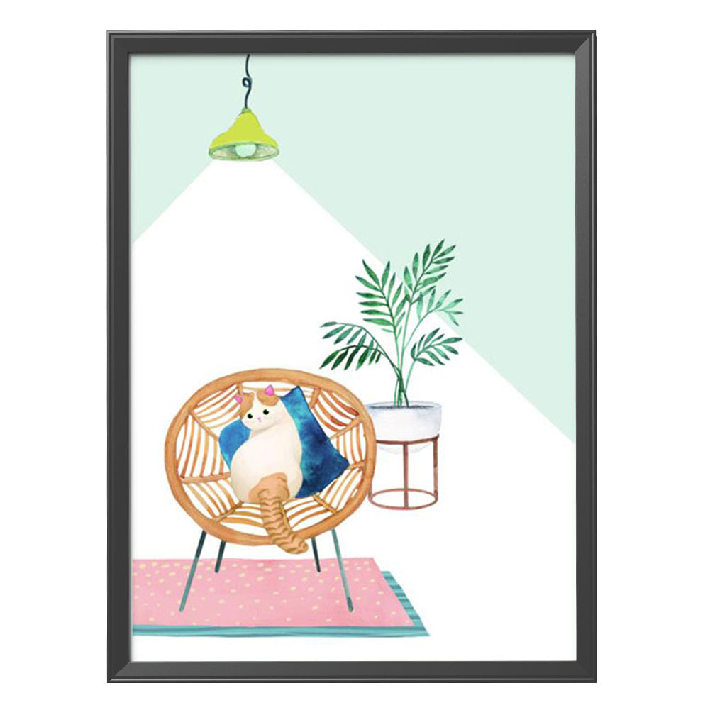 Cat - 11CT Stamped Cross Stitch 50*70CM