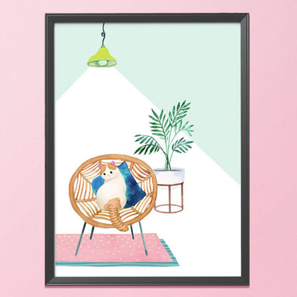 Cat - 11CT Stamped Cross Stitch 50*70CM