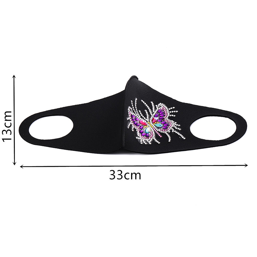 Starry Sky Butterfly DIY Part Drill Rhinestone Cute Women Mask Painting Kit