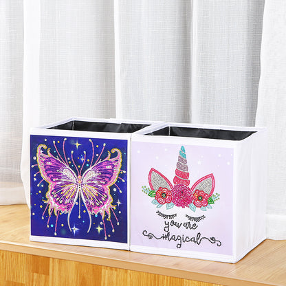 DIY 5D Star Butterfly Diamond Painting Storage Box Home Foldable Organizer