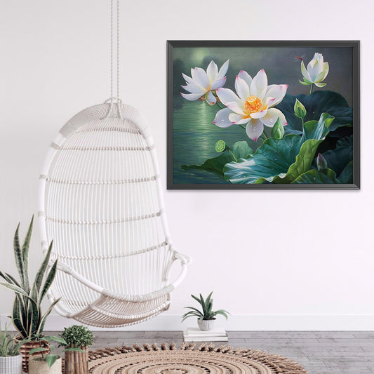 Lotus Flower - 11CT Stamped Cross Stitch 50*40CM
