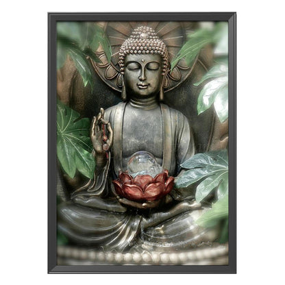 Buddha Statue - 11CT Stamped Cross Stitch 40*56CM