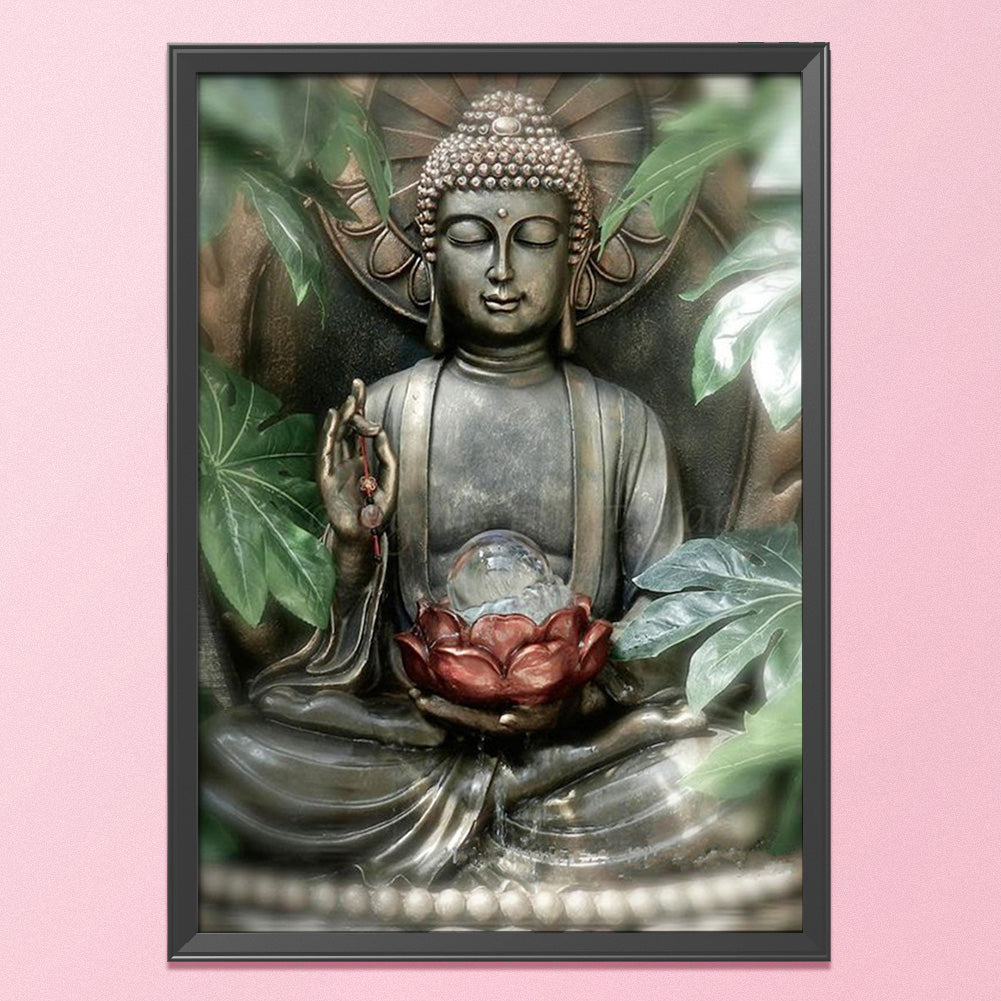 Buddha Statue - 11CT Stamped Cross Stitch 40*56CM