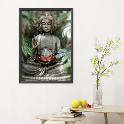 Buddha Statue - 11CT Stamped Cross Stitch 40*56CM