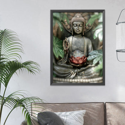 Buddha Statue - 11CT Stamped Cross Stitch 40*56CM