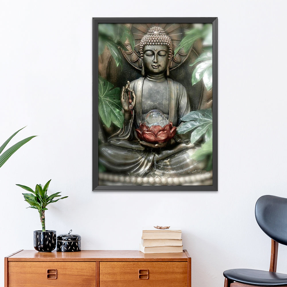 Buddha Statue - 11CT Stamped Cross Stitch 40*56CM