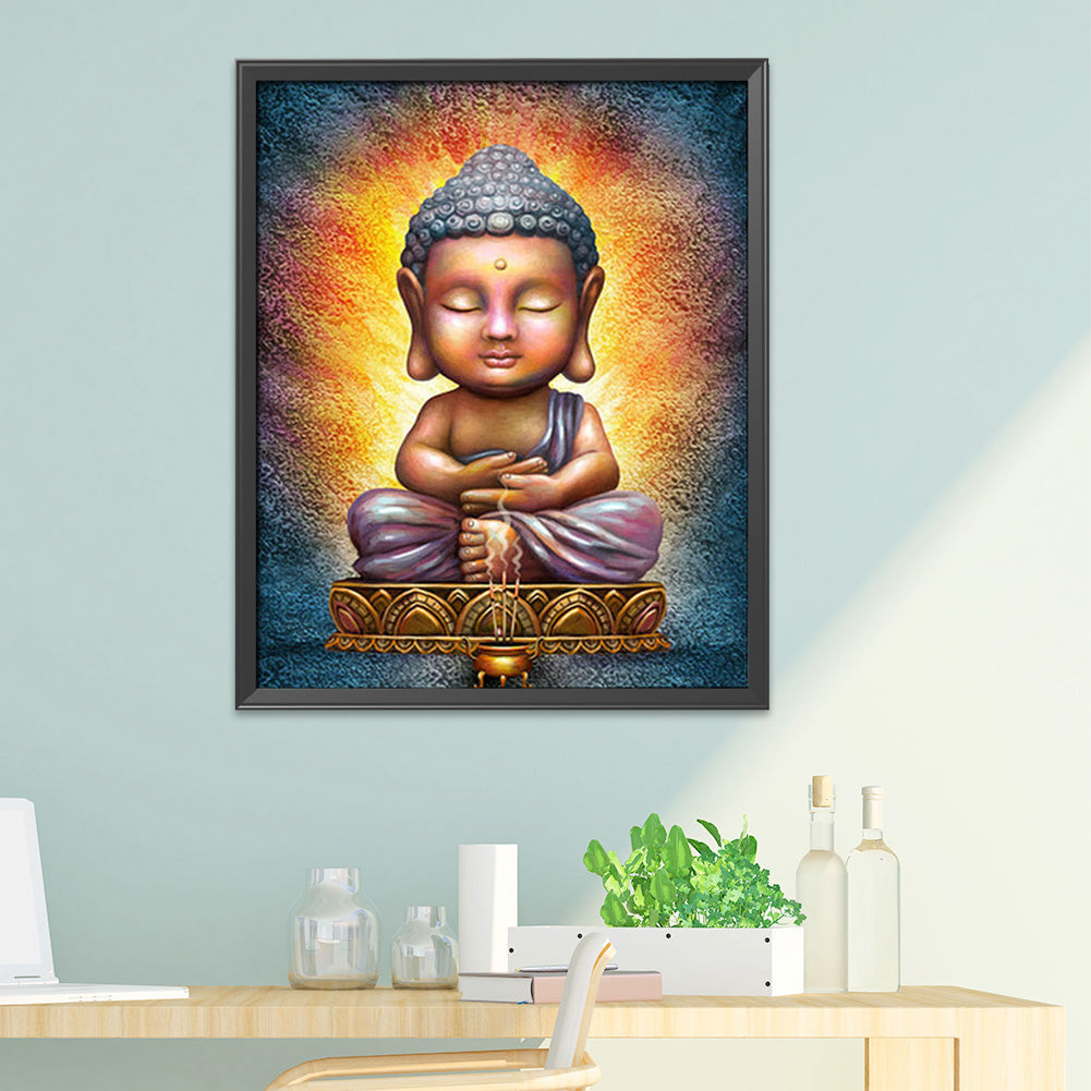 Buddha Statue - 11CT Stamped Cross Stitch 40*50CM